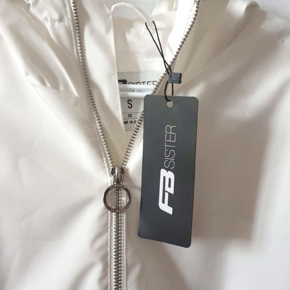 White Bomber Jacket - Picture 3 of 10